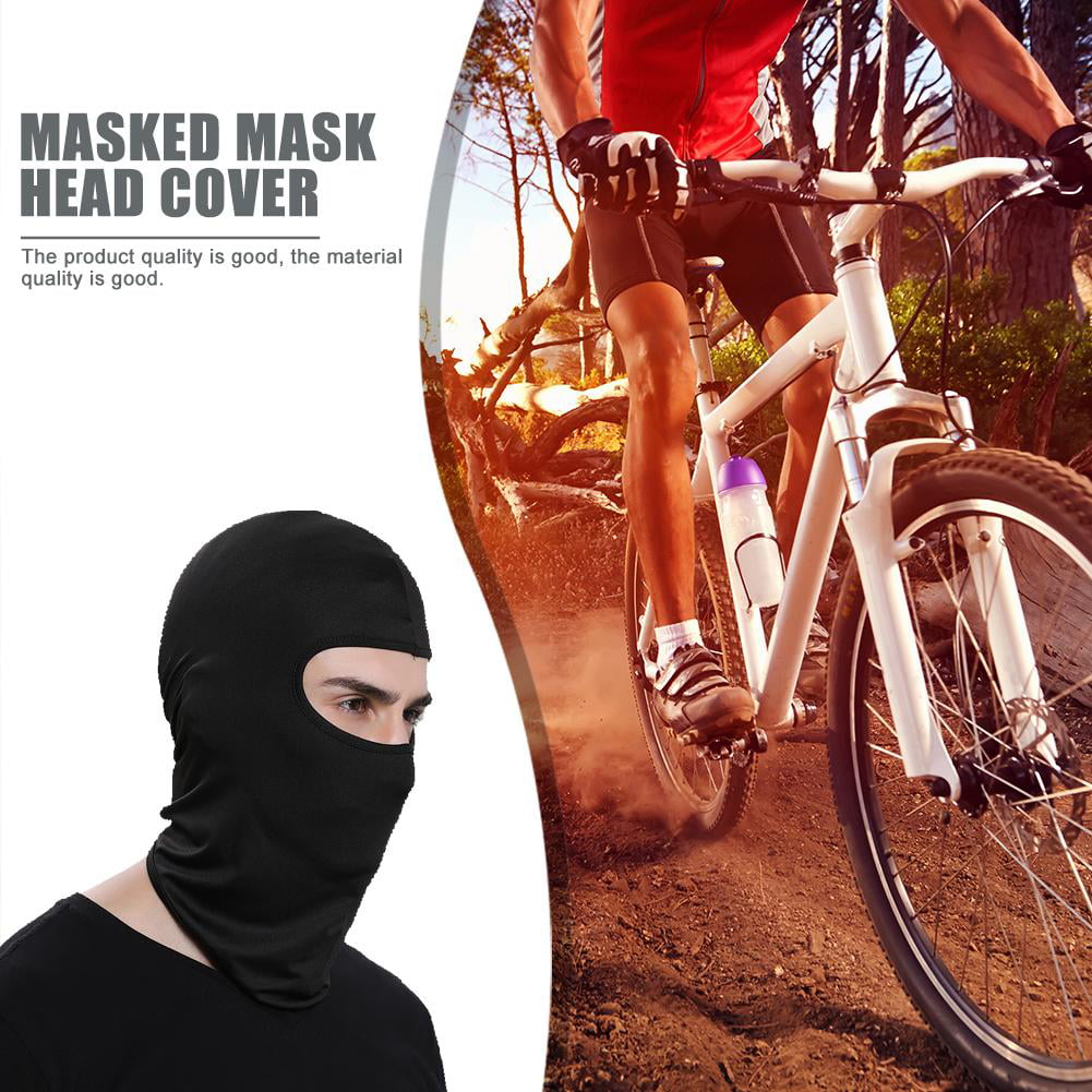 Black Motorcycle Full Face Mask UV Protection Windshield Head Scarves 