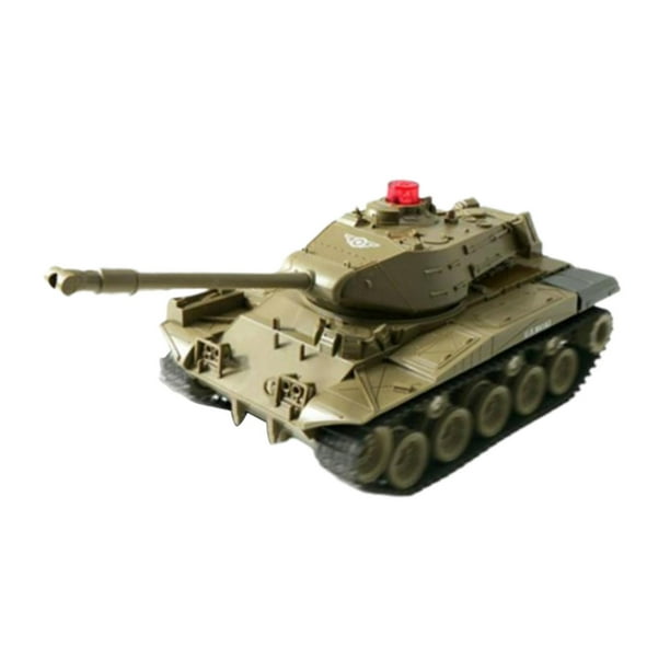 RC Tank Truck Vehicles RC Car 2.4Ghz Radio Controlado Battle Tank Toy 270 degree Rotacional Sonidos realistas Gran regalo para niños Niños Verde Zulema Juguetes carro tanque