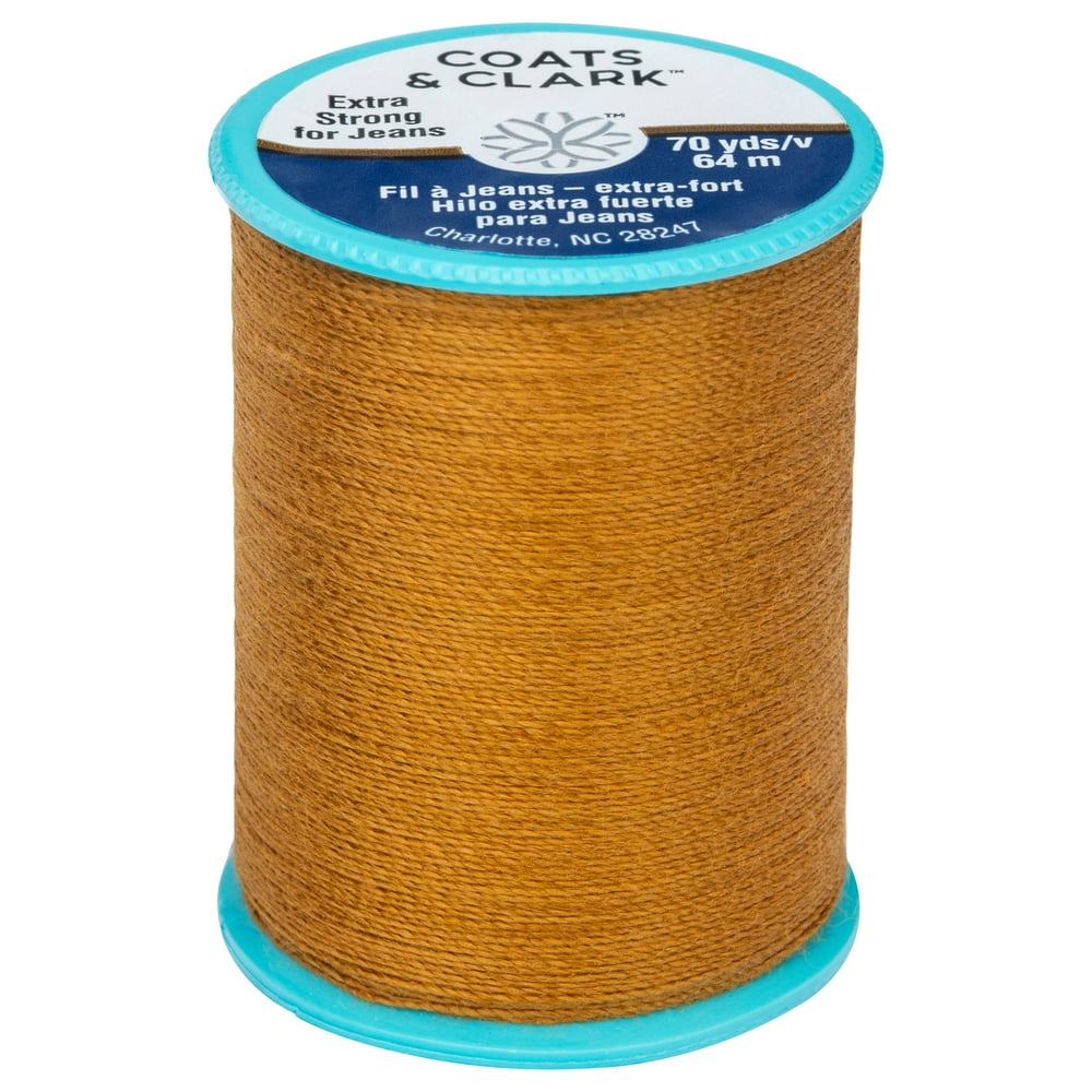 Coats & Clark Extra Strong Jeans Red Orange Cotton/ Polyester Thread, 70 Yards