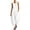 White 1, variant on Vynhevius Women's Scoop Neck Jumpsuit Sleeveless Asymmetric Button Front Pockets Loose Harem One Piece