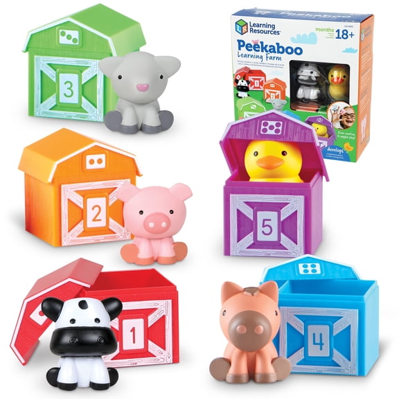 Learning Resources Peekaboo Learning Farm - Toddler Toys Activities, Ages 18 Months 