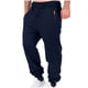 thumbnail image 1 of Ceisia Men Solid Color Loose Casual Pants Elastic Waist Drawstring Sports Gift Work Trousers, 1 of 8