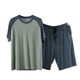 thumbnail image 1 of Pijama fino para hombre, conjunto de pijama para estar en casa, de seda helada, holgado, de manga corta, para hombre, conjunto de pijama para estar en casa, conjunto de pijama de dos piezas para hombr, 1 of 4