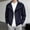 Navy, variant on Men's Biker Style Moto Jacket Lapel Collar Asymmetric Diagonal Zipper Lightweight Long Sleeve Casual Knit Coat Black