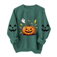 thumbnail image 6 of VKOYWKM Oversized Halloween Sweatshirts Women Pumpkin Graphic Sweatshirts Crewneck Long Sleeve Fall Sweatshirt Vintage Spooky Halloween Pullover Sweatshirts, 6 of 8