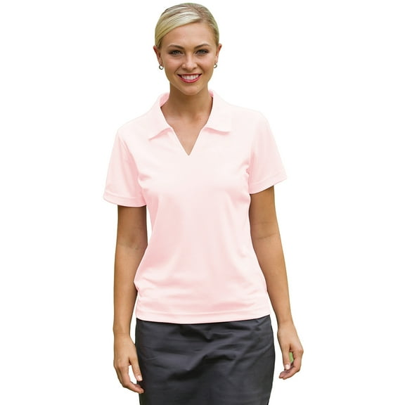 Whispering Pines Sportwear 2001 Willowtec Baby Pique Ladies Performance Polo Shirt , Pink, Small