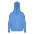 thumbnail image 2 of Sholeno Kids Boys Cotton Casual Sweatshirt Long Sleeve Hoodied Solid Color Pullover Tops Light Blue 110, 2 of 8