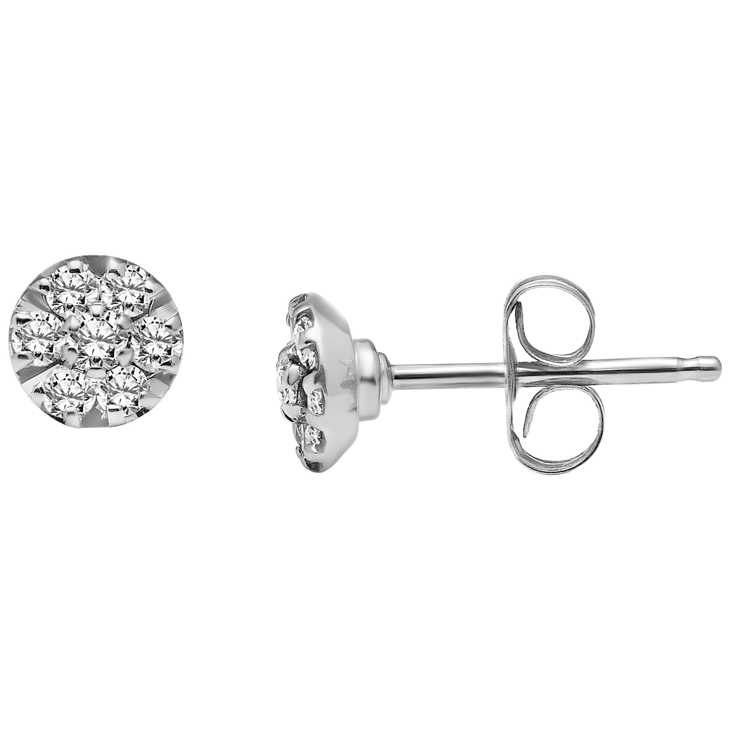 1/5 Carat T.W. Diamond 10kt White Gold Earrings - Walmart.com