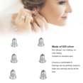thumbnail image 3 of Secure Locking Earring Backs 925 Silver 3 Pairs Replacement, Suitable For Women Girls, Non Allergenic Non Irritating, For Sensitive Ears, 3 of 7