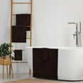 thumbnail image 4 of MALLONI HOME 8 Piece Towel Set 100% Ring Spun Cotton, 2 Bath Towels 27x54, 2 Hand Towels 16x28 and 4 Washcloths 13x13- Ultra Soft Highly Absorbent Machine Washable Hotel Spa Quality- Chocolate Brown, 4 of 7