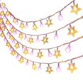 thumbnail image 5 of Christmas Crystal Ball String Lights 10FT 20 LED Battery Operated Pink Fairy Lights for Indoor Holiday Mantel Party Decor, 5 of 6