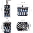 thumbnail image 4 of 4 Piece Bathroom Accessories Set with Soap Dispenser Toothbrush Holder Cotton Jar and Soap Tray Mermaid Color, 4 of 9