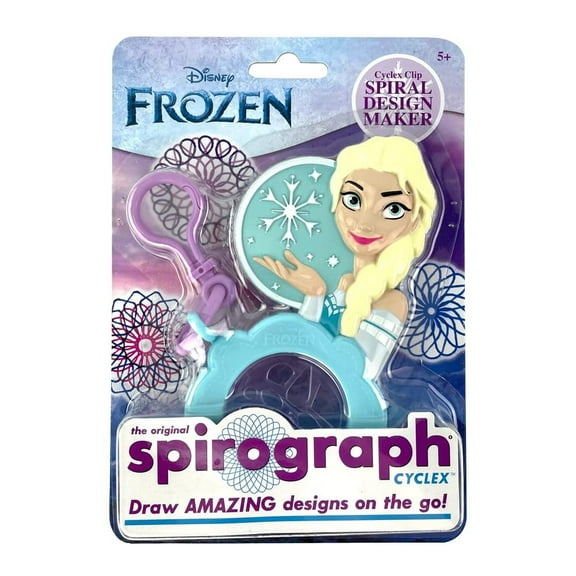 Spirograph Cyclex Clip Elsa - Disney - The Easy Way to Make Countless Amazing Designs - Rotating Stencil Wheel - Travel Ages 5