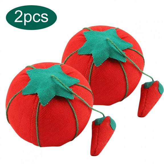 2Pcs/Set Pin Cushion, Needle Cushion, Tomato Ball Shape For Sewing