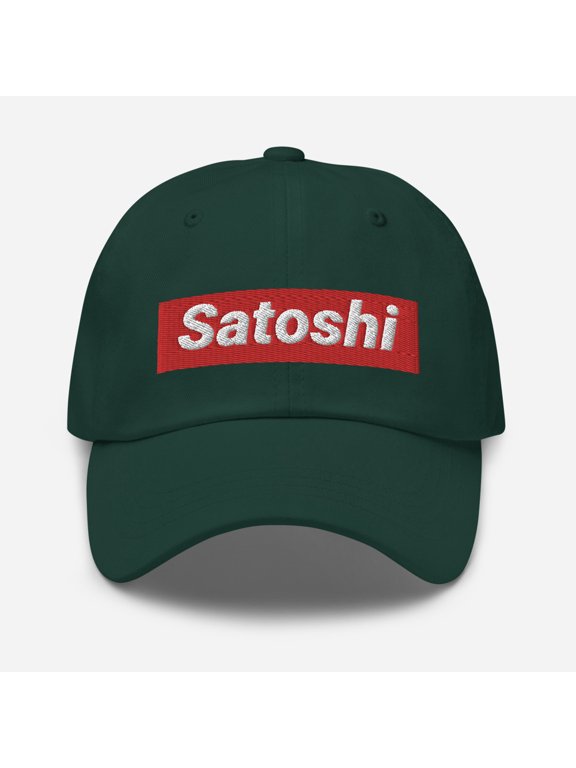 Satoshi Nakamoto Embroidered Hat Plan B Hat Dad Hat Satoshi Hat Bitcoin Dad Hat Satoshi Nakamoto Dad Hat Cryptocurrency Baseball Cap (Spruce)
