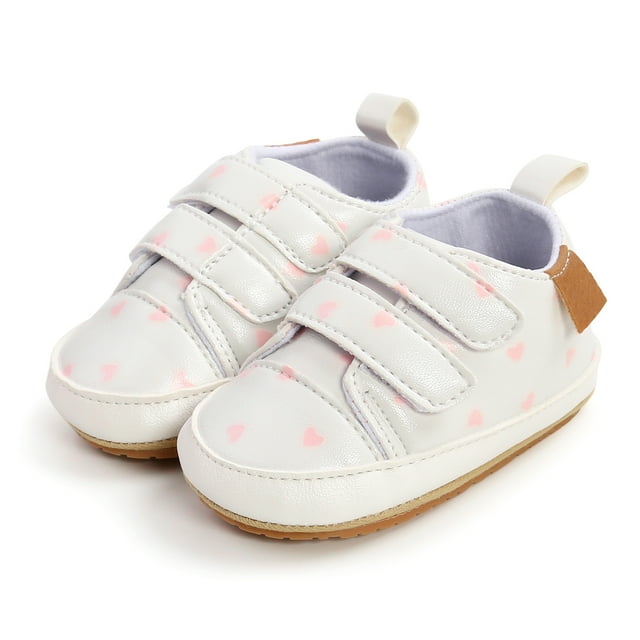 Chaussures en Cuir pour Bébé Unisexes Antidérapantes à Scratch