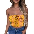 thumbnail image 2 of Nmnitkp Tube Tops for Women Show off your Figure Women's Crop Top High Cost Performance Tube Tops Sleeveless Stretchy Solid Strapless Bright print Tube Top(Plus Size), 2 of 4
