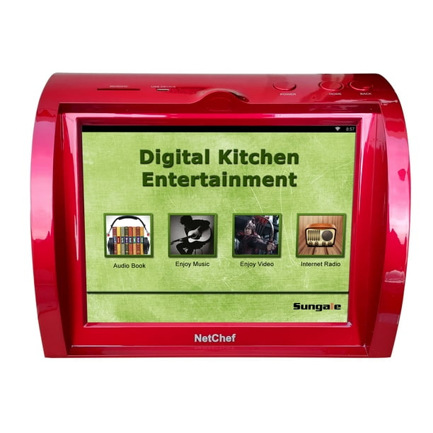 Sungale NC820 Digital Kitchen Entertainment Device (red)