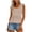 Khaki, variant on Women's Beige Lace Knit Sleeveless Top Scalloped Neckline Hem Crochet Geometric Pattern Lightweight Summer Casual or Beach Cover-Up