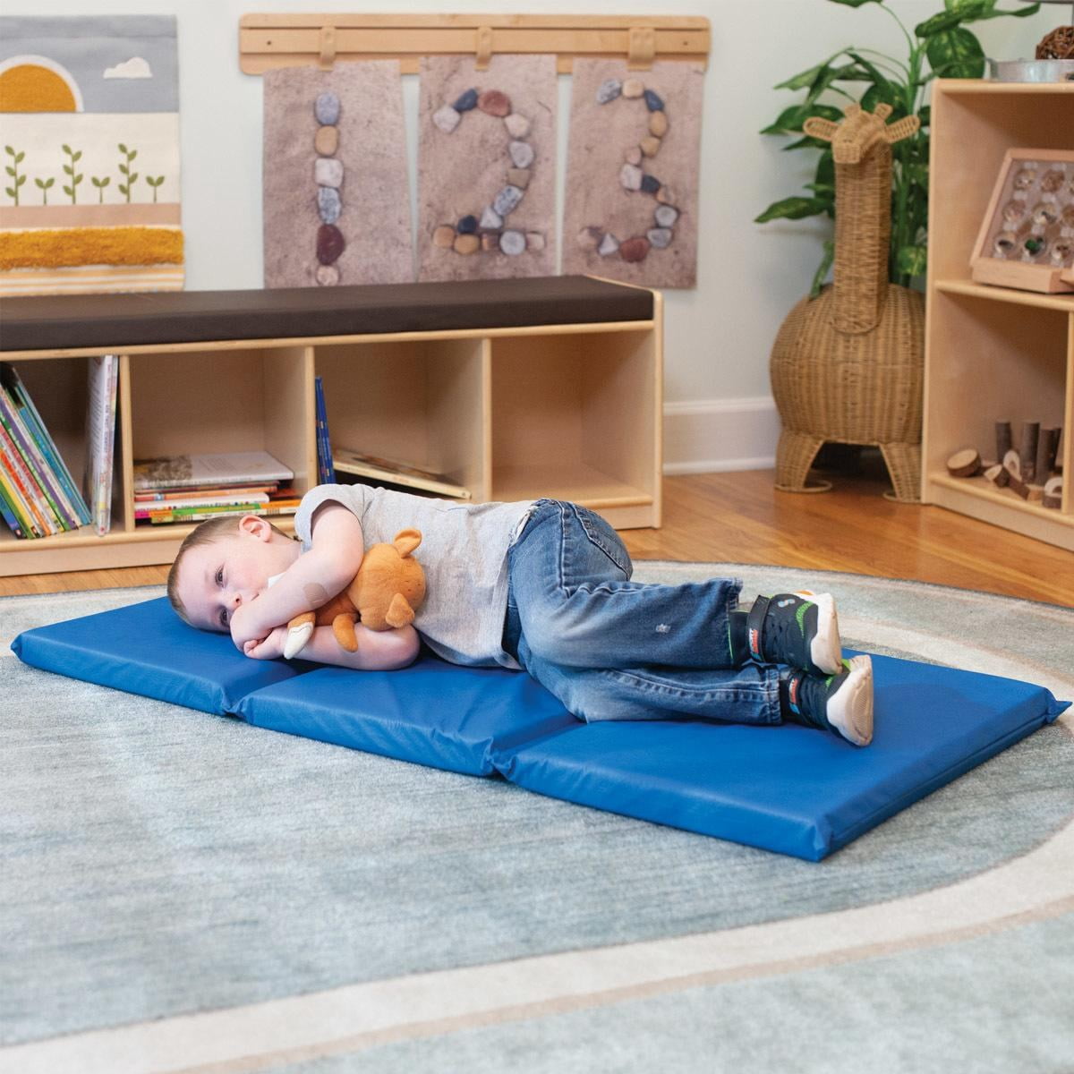 Kaplan Early Learning Company 3-Fold 1" Thick Rest Mat - Set of 4