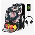 thumbnail image 2 of Mochila De Almuerzo Antirrobo Impermeable A Portátil 15,6i Peonía Diseño de la tela Oxford, 2 of 4