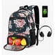 thumbnail image 2 of Mochila De Almuerzo Antirrobo Impermeable A Portátil 15,6i Peonía Diseño de la tela Oxford, 2 of 4