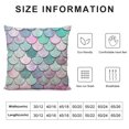 thumbnail image 5 of Teal Green Pink Throw Pillow Cover Standard Mermaid Scales Print,Lumbar Pillow Case Protector Decorative Queen Pillow Cases with Zipper Bed Cushion Covers for Bedroom,Couch,Sofa,, 5 of 5