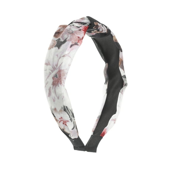 Unique Bargains 1 Pc Fashion Flower Pattern Headbands for Women Black