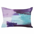 thumbnail image 2 of Purple Turquoise Throw Pillow Covers, Geometric Modern Abstract Oil Painting Soft Breathable Pillow Cases with Invisible Zipper for Sleeping, Body Pillowcases for Couch Bed Sofa Chair 24x36 Inches, 2 of 6