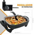 thumbnail image 3 of Sartén Eléctrico Antiadherente Portatil 6.5lt Con Termostato Negro Adir 12814, 3 of 5