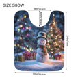 thumbnail image 2 of U-Shaped Toilet Mat Plush Bathroom Rug Mat Non Slip Bathroom Mats Snowman Next To Christmas Tree, 2 of 5