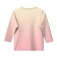 thumbnail image 5 of Splozh Chemisiers pour Bébé Fille Enfants Manches Longues Fille Décontracté Col Rond T-Shirt Manches Trois Quarts Régulier Basique Haut Manches 3/4 Rose Pâle, 4-5 Ans, 5 of 5