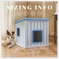 thumbnail image 2 of FICARTS Outdoor Condo-Style 1-Level Waterproof, Insulated Cat Shelter for Cats & Small Dogs, Blue, 2 of 7