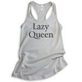 thumbnail image 1 of Lazy Queen Tank Top, Ladies Racerback Tank Top, Nap Tank, Napping Tank, Silver Gray, Small, 1 of 3