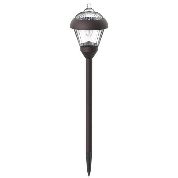 GIGALUMI Solar Pathway Lights, 1 Pack Metal Outdoor Garden Lights with LED Bulbs, Waterproof Landscape Lighting for Driveway, Yard, Walkway, Bronze