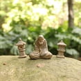 thumbnail image 1 of Pequeña escultura de Buda, adornos decorativos creativos para jardín, manuades artísticas para manuades, decoración libre para patio, Mini Arhat CUTICAT Estupa de la estatua de Buda, 1 of 7