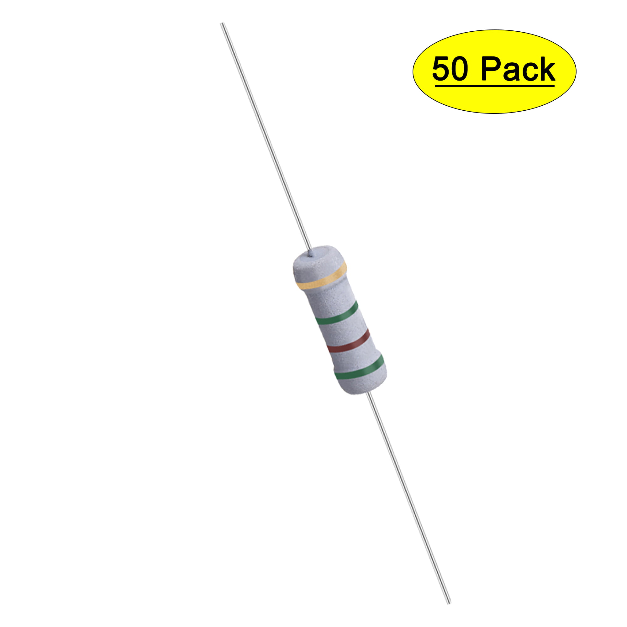 Axial Lead 680K Ohm Resistance for DIY Electronic Projects and Experiments 1W 5% Tolerance uxcell 50 Pcs Metal Oxide Film Resistor Flame Proof 