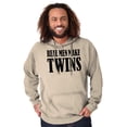 thumbnail image 3 of Funny New Father Real Men Make Twins Hoodie Hooded Sweatshirt Men Brisco Brands 4X, 3 of 6