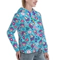 thumbnail image 6 of Daiia Wls And Flowers Pattern Women's Fashion Hoodies & Sweatshirts with Kangaroo Pocket Hooded Sweatshirt with Eye-catching Drawstrings-XX-Large, 6 of 7