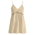 thumbnail image 5 of Afuyipoi Womens 100% Cotton V-Neck Spaghetti Strap Dress, Deep V-Neck Lace Waist A-Line Midi Dress, Soft Breathable Loose Casual Summer Beach Dress For Women Beige Size XL, 5 of 9
