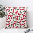 thumbnail image 4 of Honeii Cherry_1 Print Throw Pillow, Square Decorative Pillow Forms Soft Fluffy Plump Pillow Decorative Pillow Inserts,Couch Pillows-20"x20", 4 of 7