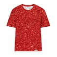 thumbnail image 4 of Fiudx Tops para Mujer Camiseta Informal de Manga Corta con Cuello Redondo y Estampado a La Moda para Mujer, 4 of 4