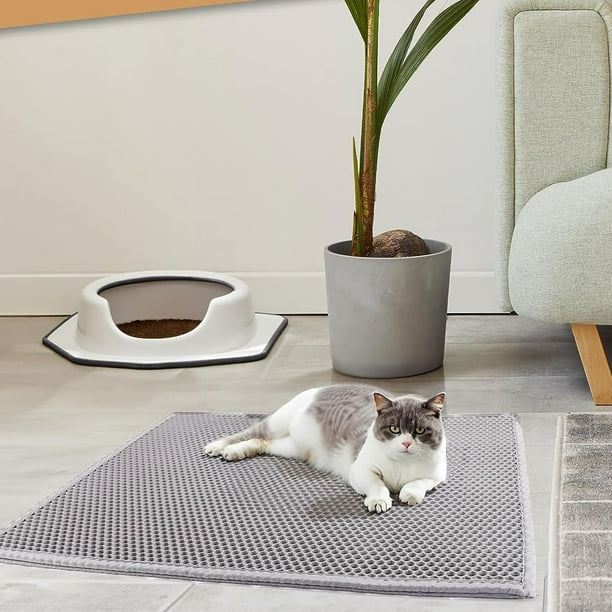 Litter mat, honeycomb double litter box mat, urine and waterproof