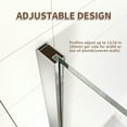 thumbnail image 4 of ACE DECOR Corner Shower Enclosure, 1/4 in. Clear Glass Pivot Shower Doors, 35.56" D x 35.56" W x 72" H Frameless Neo-Angle Shower Enclosure, Chrome Finish, 4 of 9