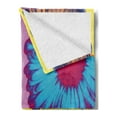 thumbnail image 2 of Modern Art Soft Flannel Fleece Throw Blanket, Pop Art Inspired Colorful Gerber Daisy Flower Hard-Edged Western Design Image, Cozy Plush for Indoor and Outdoor Use, 60" x 80", Multicolor, by Ambesonne, 2 of 5