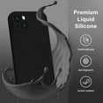thumbnail image 4 of Compatible with iPhone 14 Case, Upgraded Liquid Silicone with [Camera Protection][2 Screen Protectors], Soft Anti-Scratch Microfiber Lining Phone Case iPhone 14, 6.1 inch, Black, 4 of 13