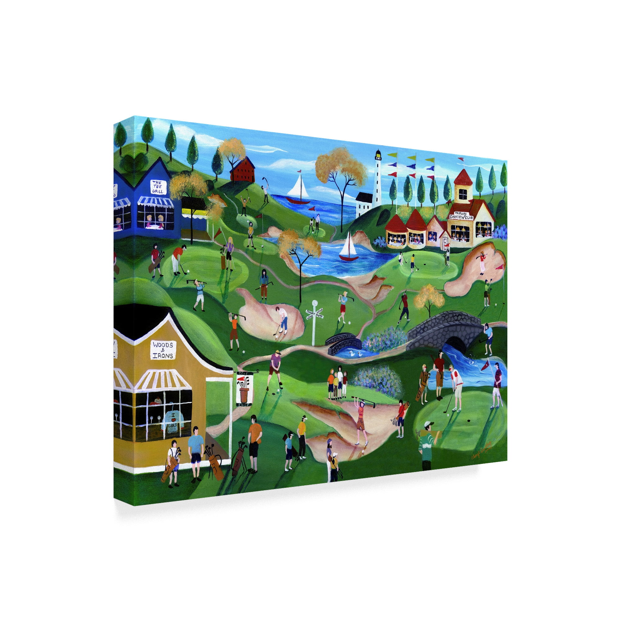 Trademark Fine Art 'Fairway Golf Resort' Canvas Art by Cheryl Bartley