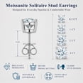 thumbnail image 4 of JeenMata 0.5 Carat Round Solitaire Moissanite Stud Earrings for Women, Earrings for Men, 18K White Gold Plated, Hypoallergenic Earrings, D VS1, Stud Earring for Woman, Jewelry, Gift, Earrings, 4 of 11