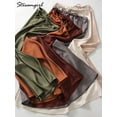 thumbnail image 6 of Long Black Satin Skirts For Women 2025 Spring Summer Straight Maxi Green Skirt Elegant Beige Women Satin Silk Skirts Long Brown, 6 of 6