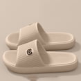 thumbnail image 2 of Mens EVA Platform Sandals Slides Lightweight Comfortable Non Slip Quick Dry with Arch Support & Bear Logo for Indoor Outdoor Beach Pool Use (Coffee),Size 10, 2 of 6